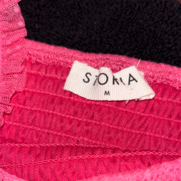 Pink Ruffled Women's Top - Picture 5 of 6